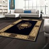 SUPERIOR Elegant Medallion Collection 4X6 Area Rug, Midnight Blue