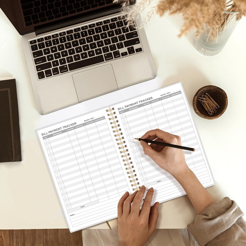 Bill Payment Tracker Notebook - Monthly Bill Organizer & Planner
