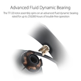 ASUS TUF Gaming TF120 ARGB - Ventilador de chasis de 3 pines personalizables, rodamiento dinámico fluido avanzado