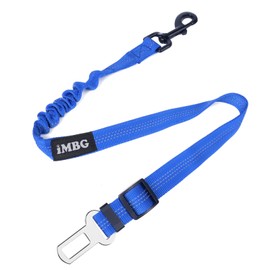 iMBG Dog Seat Belts for Car, Adjustable Nylon Restraint Car Seat Belt for Dog, Strong Dog Car Safety Harness with Elastic Bungee Buffer, 360 Degree Swivel Attach Won't Twist