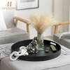 Hanobe Ottoman Tray Serving Decor: Round Large Coffee Table Black