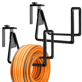 Adnee 2 Pack Garden Hose Holder - Heavy Duty Wall Mount Hose Hanger - Adjustable Hose Reel Hose Hooks for Water Hose Storage and Extension Cords