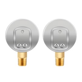 Acetylene Regulator Gauges–Pair of Low Pressure 0-30 psi & High Pressure 0-400 psi, 2" Size, 1/4" NPT Thread for Regulators