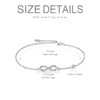 Infinity Ankle Bracelet for Women, 925 Sterling Silver Charm Adjustable