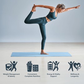 INVIGOR8 Superfood Grass Fed Whey Protein Isolate Shake Natural Strawberry Gluten-Free and Non GMO Meal Replacement with Probiotics and Omega 3 (645g)