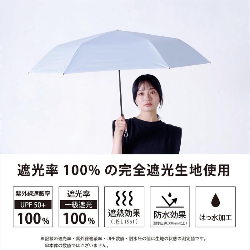 Nifty Colors 2406OF Folding Umbrella, Blackout Organza Heart Embroidery Mini