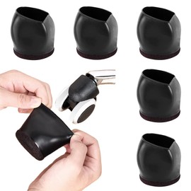 2 Inch Office Chair Wheel Stopper, Wheel Stoppers for Rolling Furniture Feet, Furniture Coasters Felt Caster Cups for Hardwood Floors Protectors, Bed Stoppers to Prevent Sliding, Anti-Scratch, 5 Pack