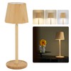 LuminexDesigns Bamboo LED Table Lamp Wireless Dimmable Lamp 3000K/4000K/6000K 5200mAh