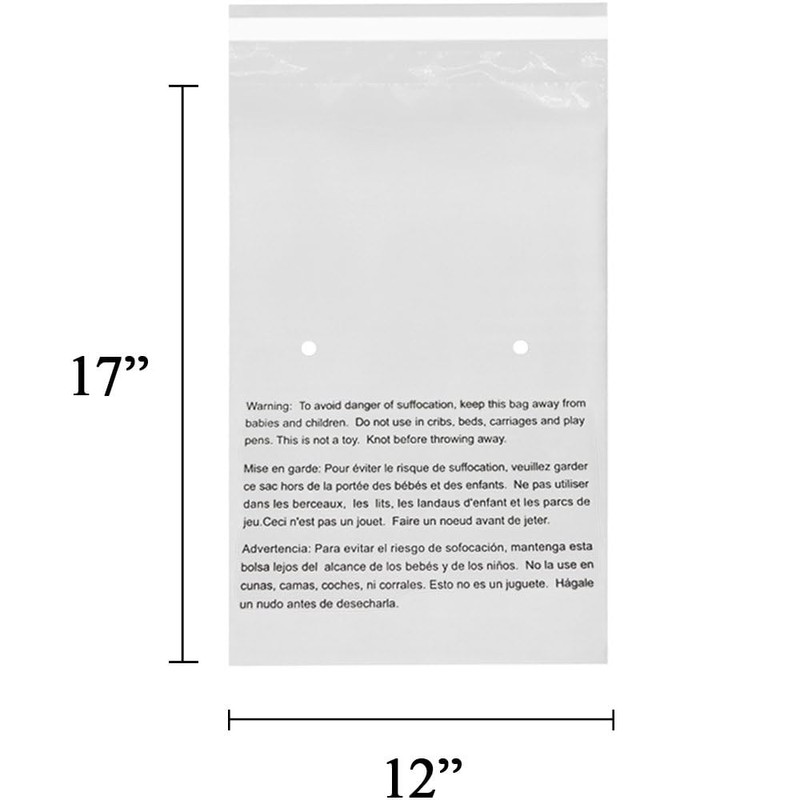 EcoSwift - 12” X 17” (10 Count) Self Seal Clear
