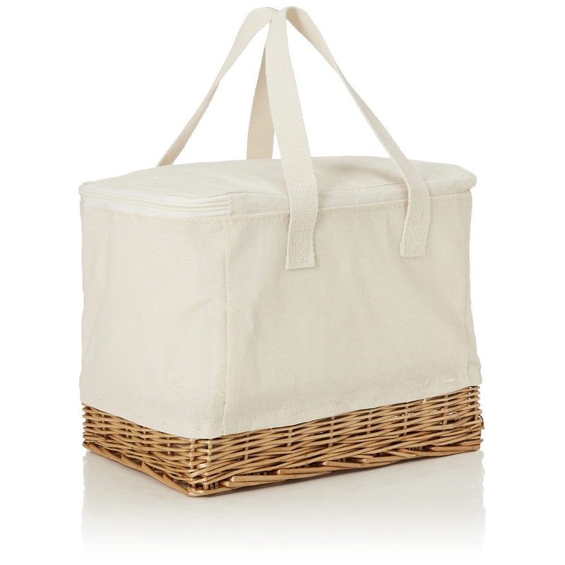 Heads BNR-KCB-S Insulated Bag with Basket Bonheur Eco Bag, White,