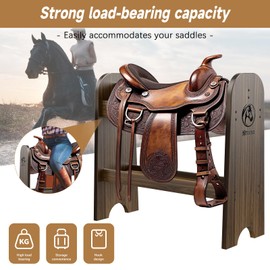 Novona Paulownia Wood Saddle Rack, Ideal Saddle Stand for Horse Tack Organizers & Western Saddles Sstand, Stores & displays Your Trophy Saddles(with a Pattern)
