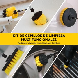 JIUS@FF 20 Piezas Juego De Accesorios De Cepillo, Estropajos Y Esponjas para Fregar, Estropajos para Pulir, Cepillo Fregador Eléctrico con Accesorio De Extensión, Kit De Estropajos para Pulir Coches