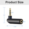 3.5mm Angle Male to Female Audio Adapter, 90 Degree Right
