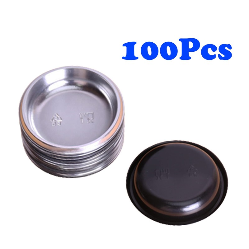 MGGi 100 Pack Round Disposable Sauce Dishes, Mini Dipping Dessert