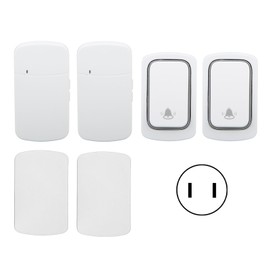 Wireless Doorbell Set Self Powered IP68 Waterproof Long Range Caregiver Pager for Home Apartment AC