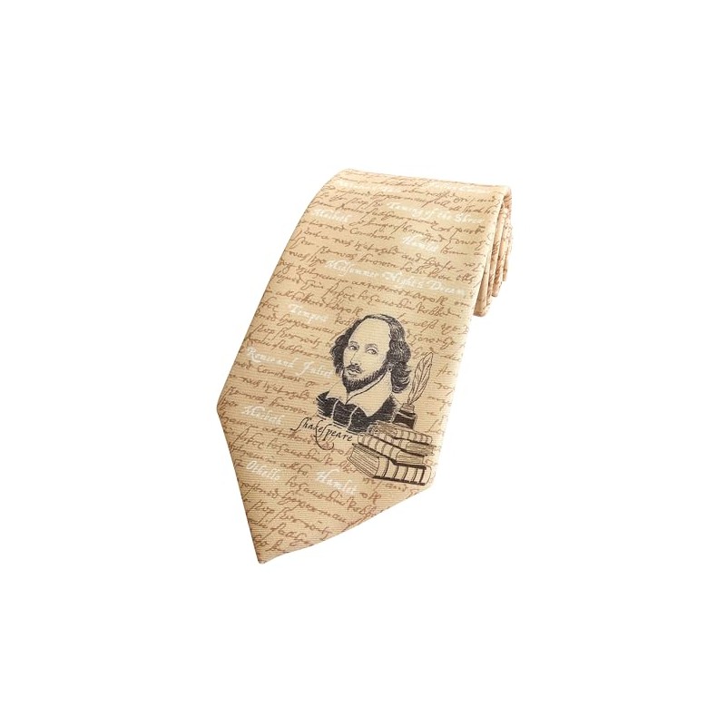 The Tie Studio Shakespeare Novelty Tie - Men’s Necktie with