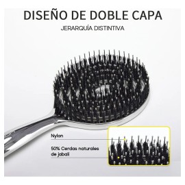 Cepillo De Cerda De Jabalí Y Nylon De Doble Capa
