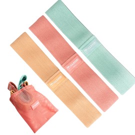 Squeeze Bands Fabric Resistance Bands Set, Non-Slip & Anti-Roll Hip Booty Resistance Bands for Leg and Butt Workouts