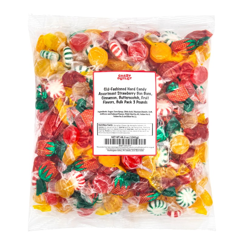Old Fashioned Hard Candy Assortment - 3 Pound Bulk Pack