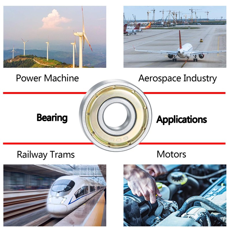 20PCS Skateboard Bearings, 608ZZ Double Shielded Ball Bearings, Small Bearing