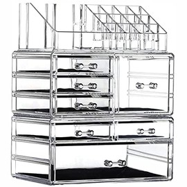 Luce un maquillaje siempre ordenado gracias a Cq acrylic: Descubre este Sistema de Cajones Organizadores de Acrílico Transparente diseñado para maximizar el espacio