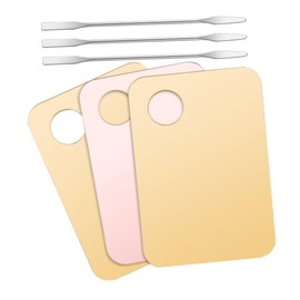 Mikinona 3sets Makeup Palette Mixing Palette Nail Spatula Foundation Blending Tray for Women