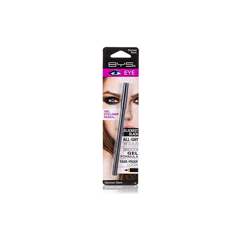 BYS Gel Eyeliner Pencil, Black, 1 count