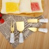 Marble Cheese Knife Set of 4 Gold Marble Handle Butter