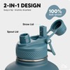 Swigina [2-IN-1 LID] 64 oz Insulated Water Bottle with Silicone