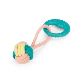 Petface (Little Petface) Rope Ball Dog Toy with Handle, Interactive Teething Toy for Puppies and Small Dogs (Pack of 1)