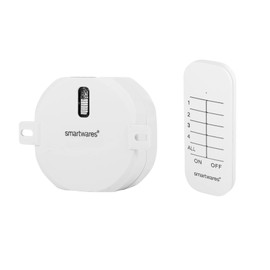 Smartwares SH4-99558 Garage Switch Kit - Includes 2 Channel Remote Control - Plug & Connect - Max 300W - White