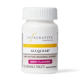 Integrative Therapeutics ALLQLEAR - Fast-Acting Seasonal Support* - Immune System Support Supplement for Men & Women* - Berry Flavored, 60 Chewable Tablets