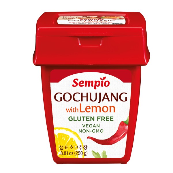 Sempio Korean Gochujang with Lemon (250g, Pack of 1) - Gluten Free, Vegan, Non-GMO Chili Paste, All Purpose