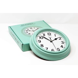 Solayman's Ultimate Silent Wall Clock with Non-Ticking Quartz Movement, Easy to Read Classic Round Wall Clock for Living Room Decor, Bedroom, Kitchen, Office, Classroom- Mint Wall Clock