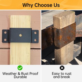 FOROIRON 12 Pcs Trailer Stake Pocket Bracket for 2'' x 4'' Lumber - Heavy Duty Utility Trailer Stake Pocket for Truck, Box Trailer, Flatbed Trailer