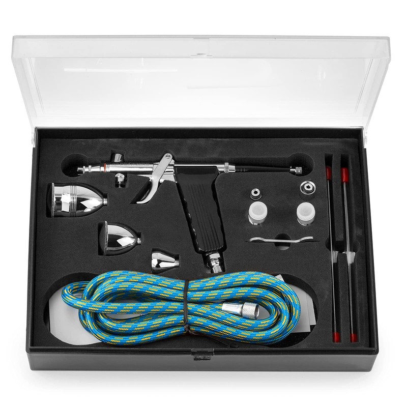 PointZero Precision Trigger Style Gravity-Feed Airbrush Set w/MAC Valve