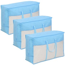 Astro 102-15 Feather Duvet Storage Bags, 3 Pieces, Single and Double Multi-use, Blue, Non-woven Fabric, with Handle, Vertical Type
