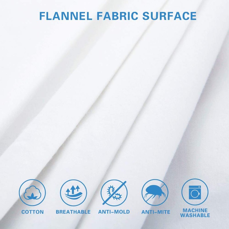 Bedecor Waterproof (Top and around) Mattress Protector Flannel Soft Cotton