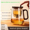 Glass Teapot with Removable Infuser, Loose Leaf Tea Brewing (Half