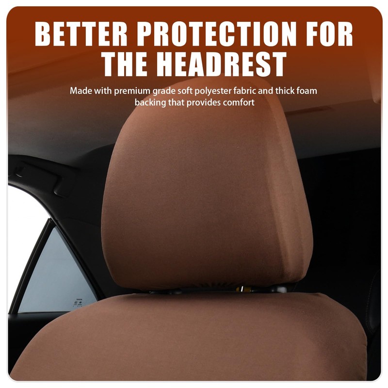 gunhunt Pack-2 Car Headrest Covers, Soft Dust-Proof Protector Covers, Seat