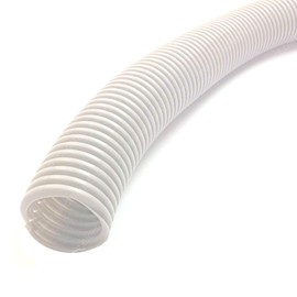 Electriduct 3/4" Polypropylene Non-Slit Wire Loom Corrugated Flexible Conduit - 50 Feet - White