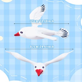 SAIIURV 3 Stück Aufblasbare Möwen, 62CM Seagull Aufblasbar Spielzeug Erwachsenes Kinder, Wasserspielzeug Badespielzeug Luftballon Schwimmende Vogeldekoration für Pool Sommer Badespaß Party Deko (3PCS)