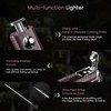 5-in-1 Butane Torch Lighter with Punch, Holder, Draw Enhancer and