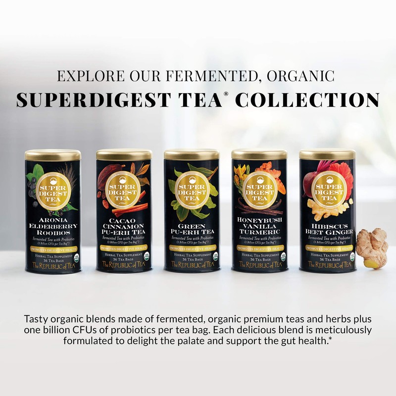 The Republic of Tea Organic Hibiscus Beet Ginger SuperDigest Tea®