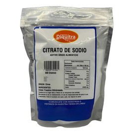 Citrato De Sodio Polvo Grado Alimenticio Granel 500 Gramos