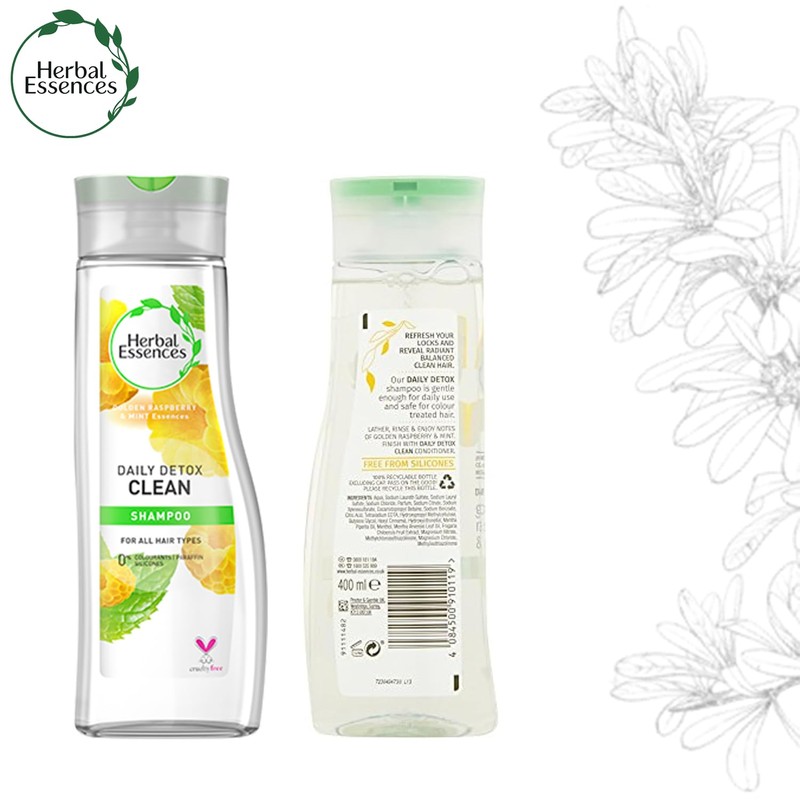 Herbal Essences Naked Daily Detox Clean Shampoo, 400ml