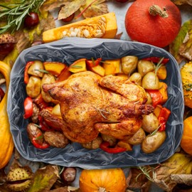 50 Pack 5 Gallon Bucket Liner Bags Clear Ice Bucket Liners 3 Mil Turkey Brine Bag Disposable Marinating Container Bag for Storage Food, Leak Proof, 20 x 28 Inches