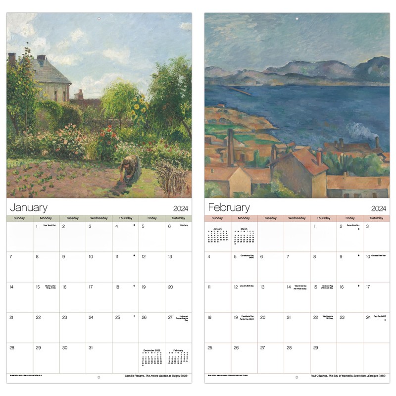 2024 Impressionism Wall Calendar