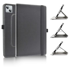 JRTAL Compatible with Doogee T10 Case, 360° Rotating Cover Faux Leather Protective Case with Stand Function for Doogee T10 / Doogee T10S 10.1 Inch Tablet (Not for Doogee T10E) - Black