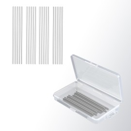 LIVSMON - 30 pines de acero inoxidable de 3 mm para tabla de bloqueo de ganchillo de madera, kit de suministros de tejer y ganchillo, cada pin de 5.1 pulgadas de largo con caja para bloquear tapetes